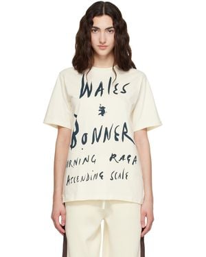 Wales Bonner Off- Cotton Jersey Raga T-Shirt - Natural