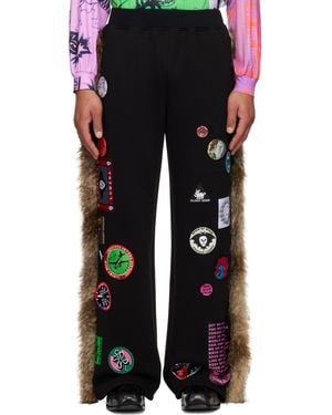 Chopova Lowena Faux-Fur Joggers - Black