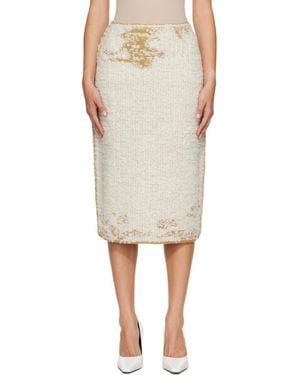 Maison Margiela Acid Knit Midi Skirt - Natural