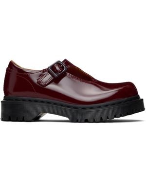 Dr. Martens Burgundy Rejena Mary Jane Laquered Leather Loafers