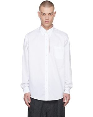 Random Identities Poplin Button-Down Shirt with Logo - White