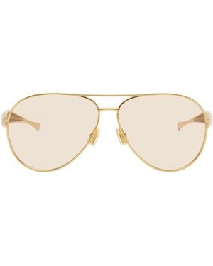 Bottega Veneta Sardine Aviator Sunglasses - Black