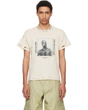 HYACYN T-Shirt 'Was Ich Bin' Blanc Cassé À Effet Usé Eet - Neutre