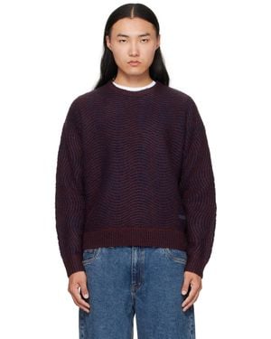 Dime Mohair Wave Knit Jumper - Blue