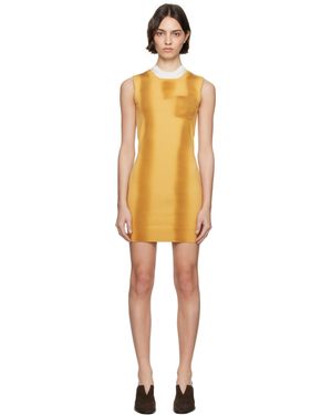 JW Anderson イエロー Shift ミニワンピース - ブラック