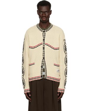 ANDERSSON BELL Off- Fantasia Round-Neck Cardigan - Natural