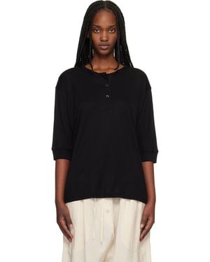 Studio Nicholson Lorem Jersey Henley - Black
