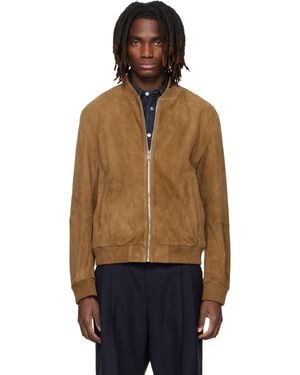 BOSS Regular-Fit Suede Jacket - Blue