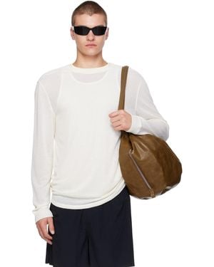 Literary Sport Off- Robbie Cordura Mesh Longsleeve T-Shirt - White