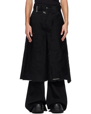 SWAMPGOD Destroyed Fisolo Jeans in Black for Men | Lyst