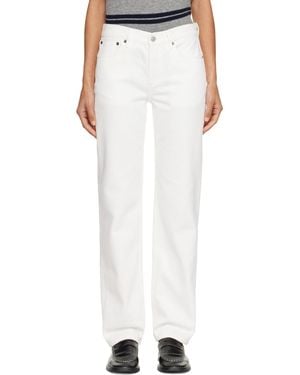 Still Here Straight-Leg Life Jeans - White