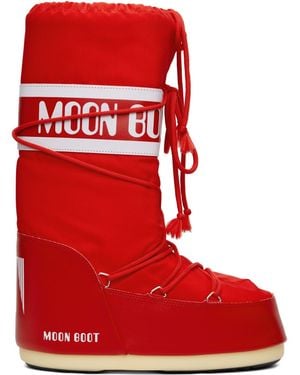 Moon Boot Icon Nylon Boots - Red