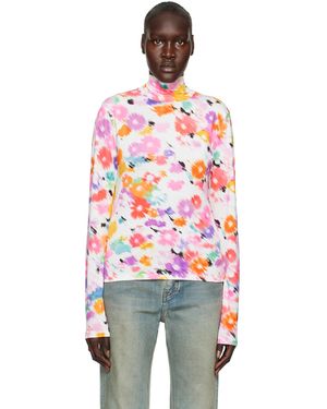 MSGM Printed Turtleneck - Orange
