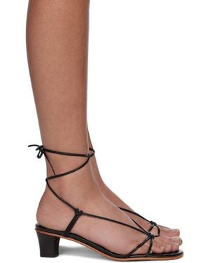 Martiniano Spaghetti Heeled Sandals - Brown