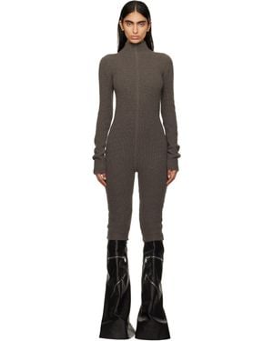 Rick Owens Combinaison Grise En Tricot - Noir