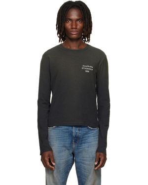 Acne Studios Distressed Logo T-Shirt - Black