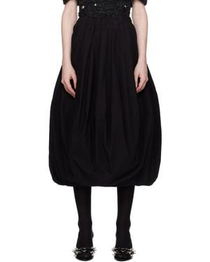 Abra Cercle Midi Skirt - Black