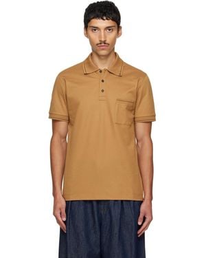 Ferragamo Polo Brun Clair À Logo Gancini - Multicolore