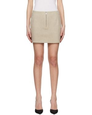 REMAIN Birger Christensen Bonded Leather Miniskirt - Black