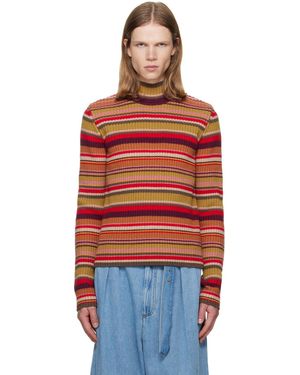 Dries Van Noten Ribbed Wool Turtleneck - Red