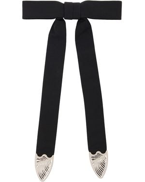 Toga Ribbon Metal Tie - Black