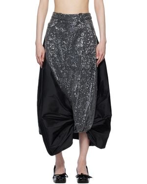 PAULA CANOVAS DEL VAS Boletus Midi Skirt - Black