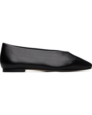 Aeyde Betty Square-Toe Ballerina Flats - Black
