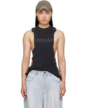 Balenciaga Ripped Tank Top - Black