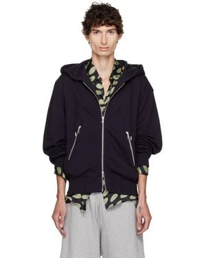Dries Van Noten Cotton Zip Hoodie - Blue
