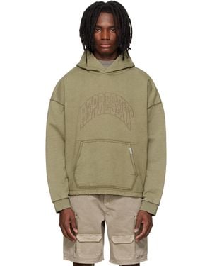 Represent Khaki Embellished Hoodie - Green