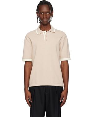Maison Kitsuné Cotton Knitted Comfort Polo - Black
