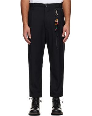 Song For The Mute Loose Pleated Trousers - Black