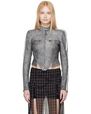 KNWLS Ssense Exclusive Claw Leather Jacket - Black