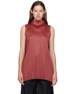 Pleats Please Issey Miyake Lamp Shade Top - Red