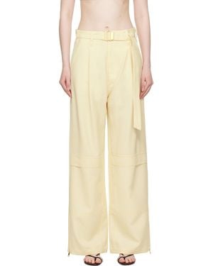 Ami Paris Wool Cargo Pants - Natural