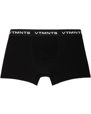 VTMNTS Logo-Woven Boxer Briefs - Black