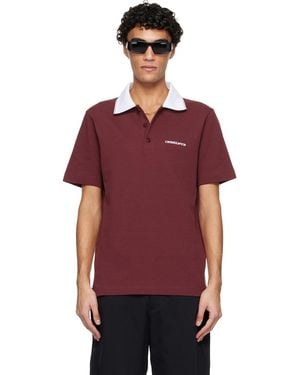 CASABLANCA Embossed Laurel Polo - Red