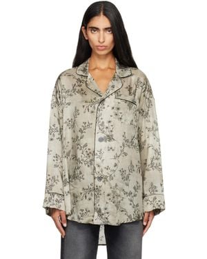 R13 Drop Neck Pj Shirt - Grey