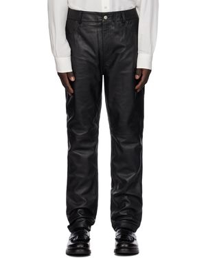 DEADWOOD Phoenix Leather Trousers - Black