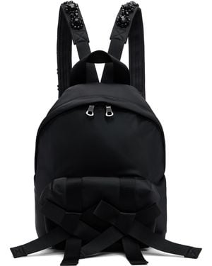 Simone Rocha Beaded Utility Bow Backpack - Black