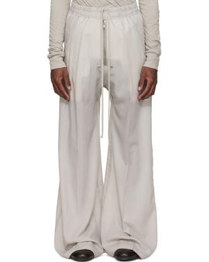 Rick Owens Off- Temple Wide Bela Trousers - White