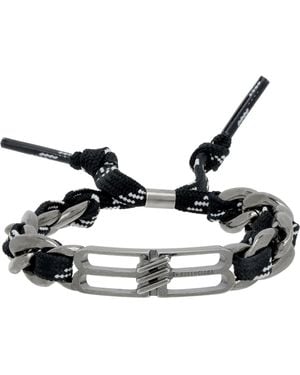 Balenciaga Bb Icon Lace Bracelet - Black