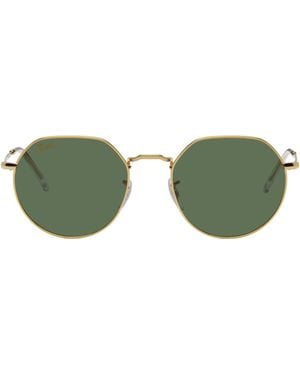 Ray-Ban ゴールド Jack サングラス - グリーン
