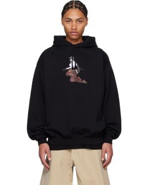 Abra Ssense Exclusive Printed Office Girl Hoodie - Black