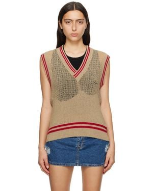 Vivienne Westwood Taupe Distressed Vest - Black