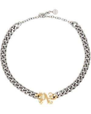 Palm Angels Monogram Chain Necklace - Metallic