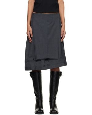 HODAKOVA Upside Down Hanger Midi Skirt - Black