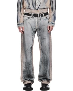 Y. Project 'Yp' Trompe L'Oeil Jeans - Black