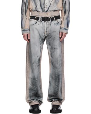 Y. Project 'Yp' Trompe L'Oeil Jeans - Black