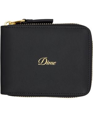 Dime Cursive Zip Wallet - Black